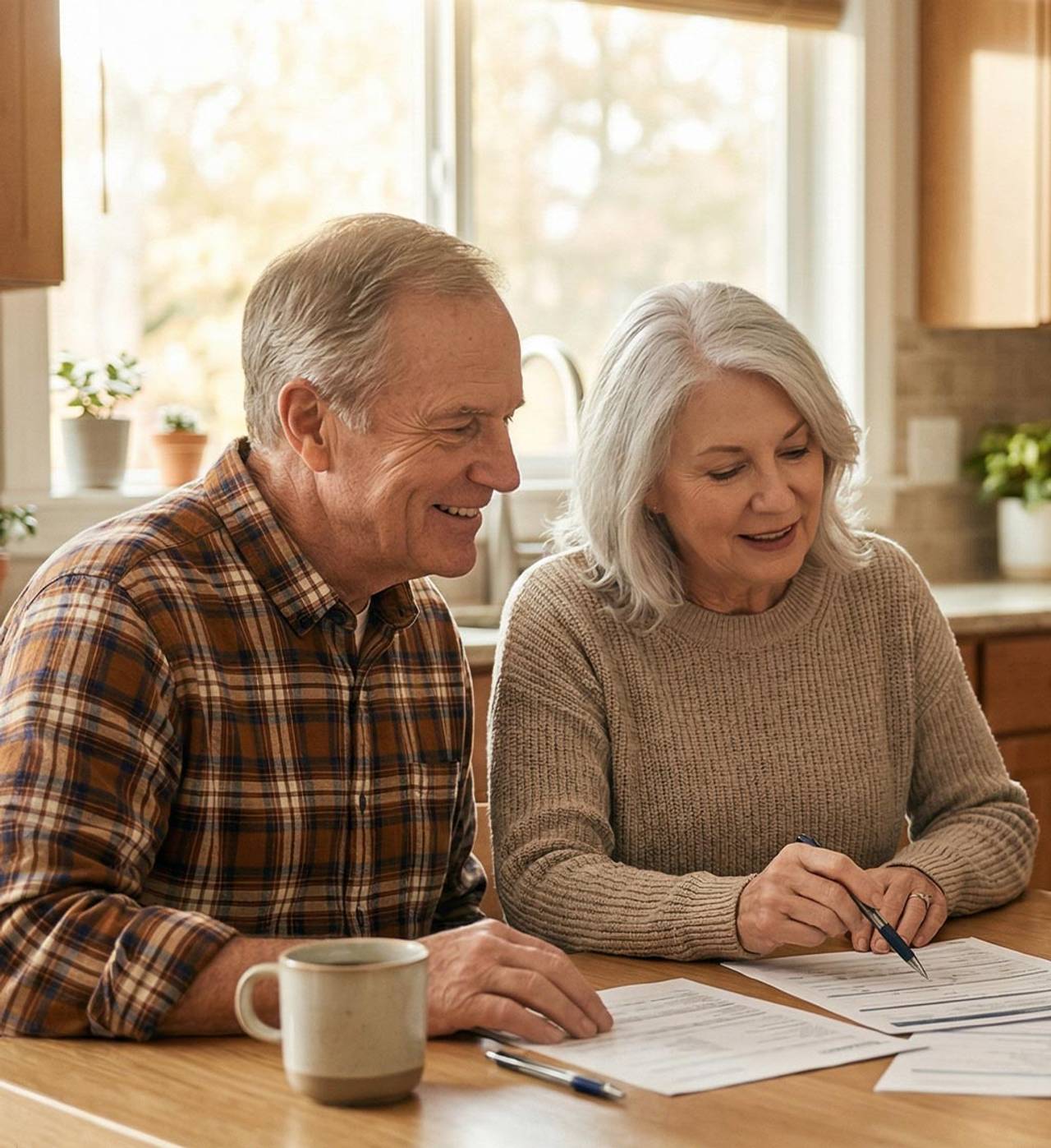 An AMAC advisor reviewing a Medicare Advantage plan with a member