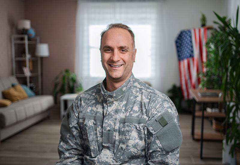 A veteran standing up for fellow veterans