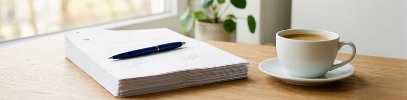 An advisor handling paperwork for a member