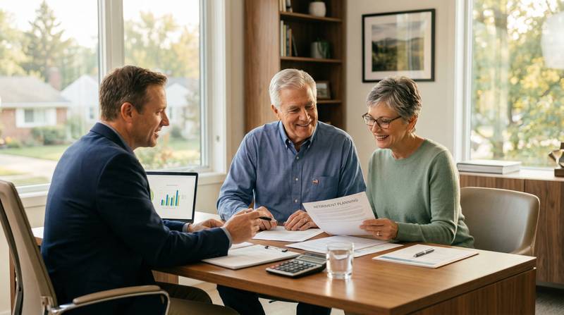 An early retiree reviewing health insurance at home