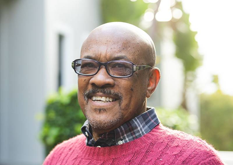 An older man at a routine eye exam